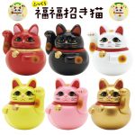 กาชาปอง Lucky Cat Plump Fukufuku แมวกวักอ้วนกลม